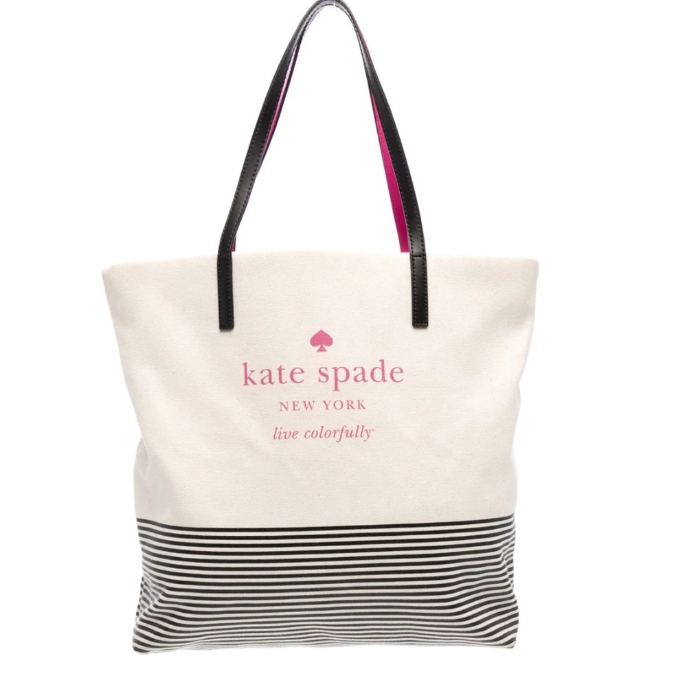 Kate Spade Striped Tote - Picture 2 of 8